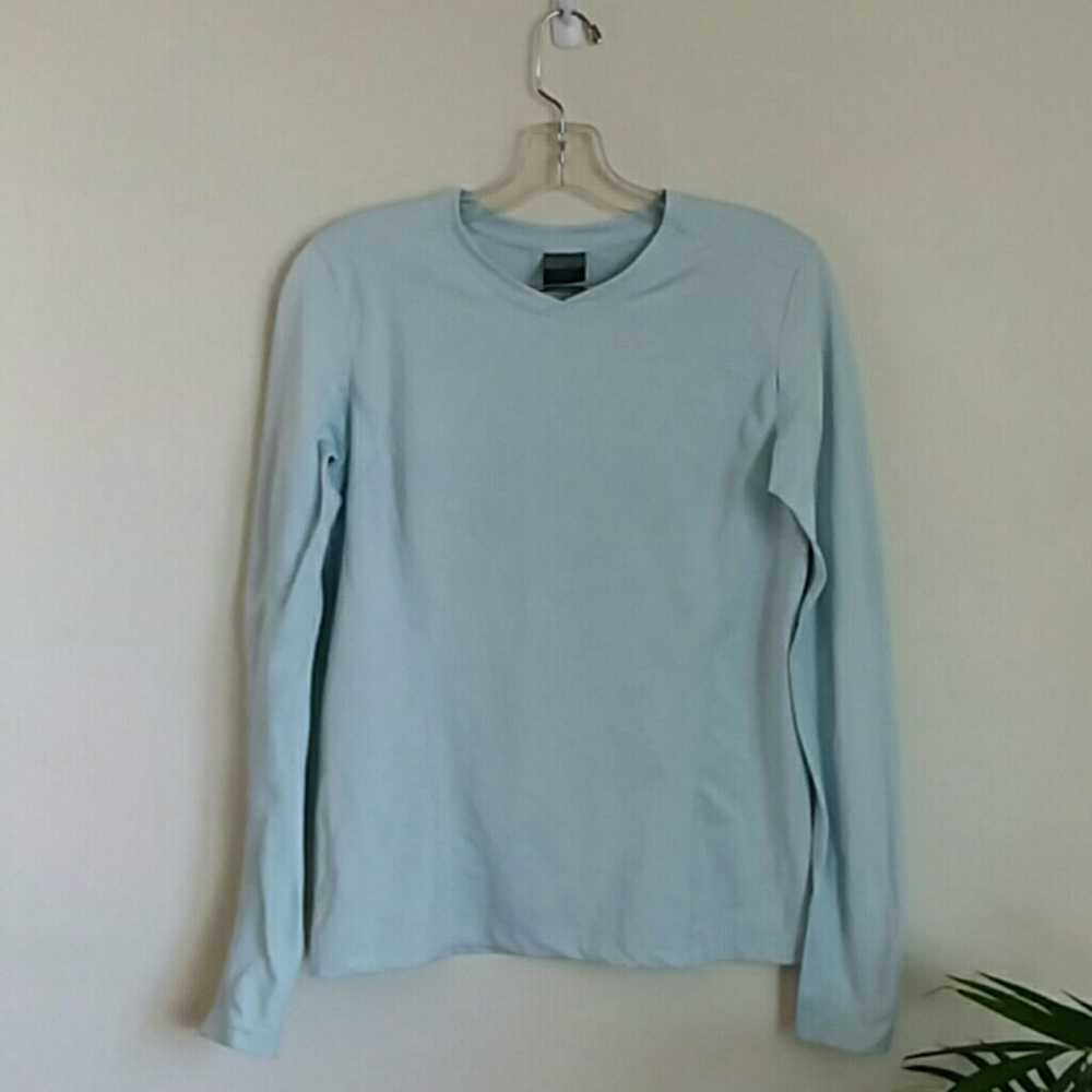 Nike workout long sleeve top light blue size xl